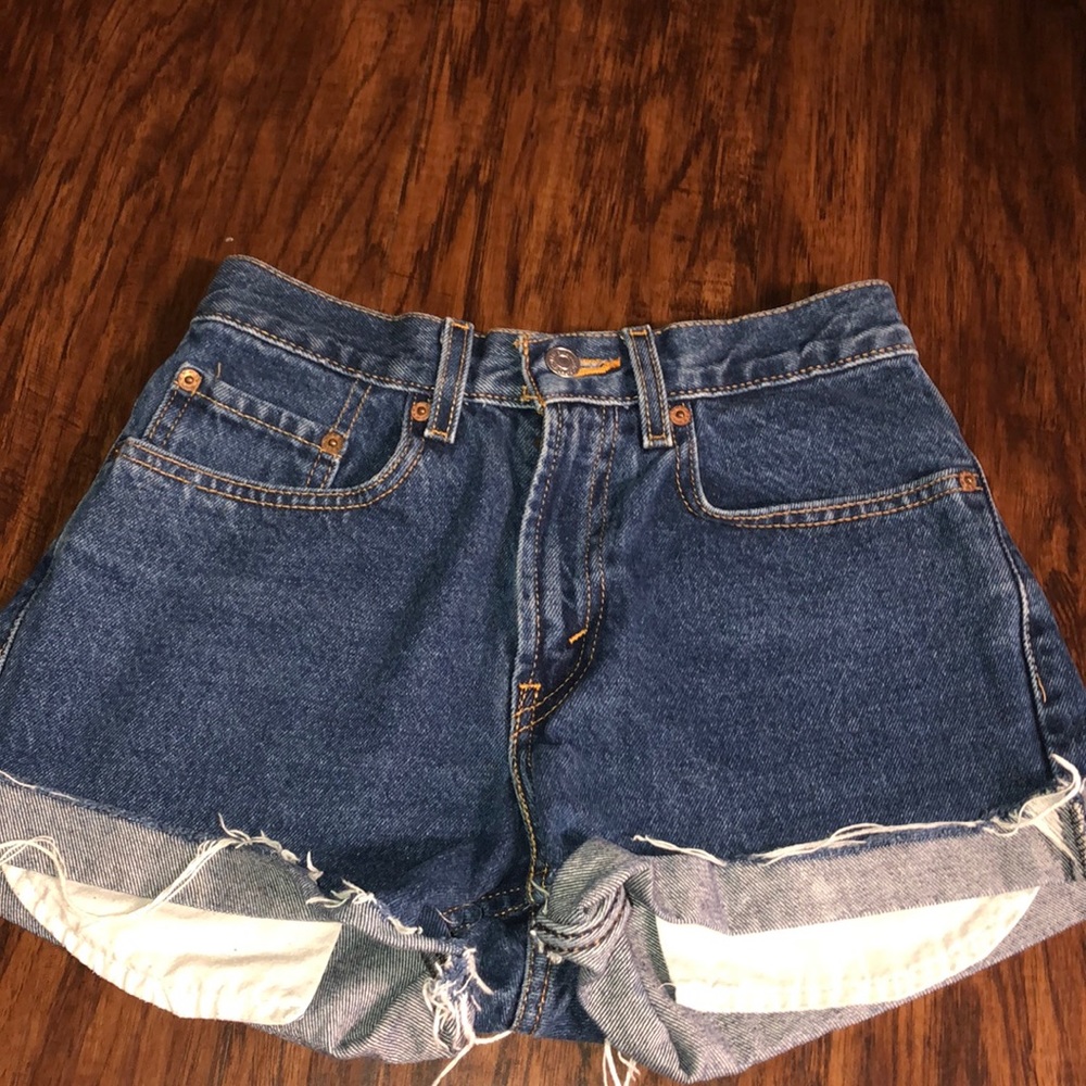 Levi vintage jeans made into shorts